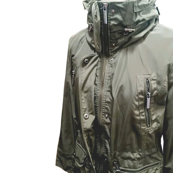 Michael Kors Hooded Anorak, Green Water Resistant Women's Jacket size M - Picture 4 of 14